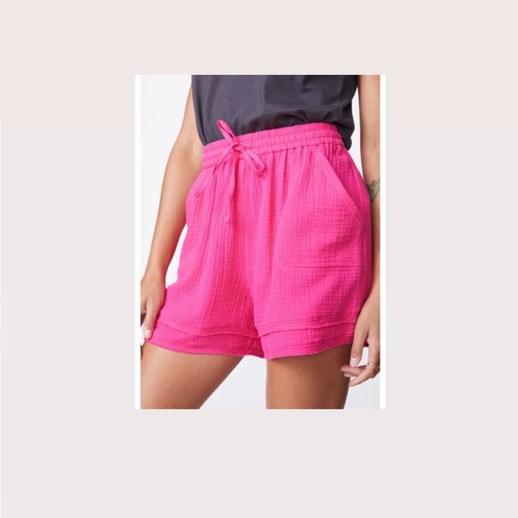 Monrow Gauze Shorts - Picture 1 of 5